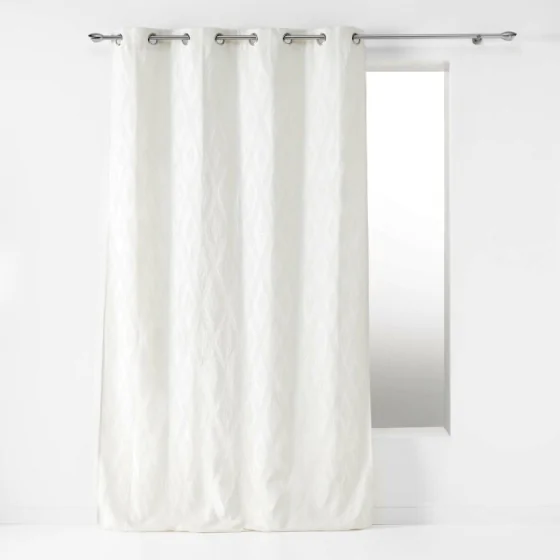 Rideau a oeillets 140 x 260 cm jacquard mezaline Ecru