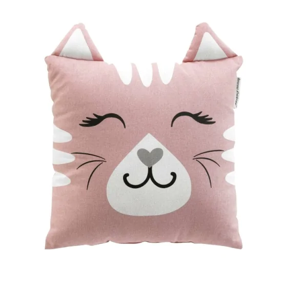 Coussin compresse 40 x 40 cm coton imprime chatchat des. place Sans