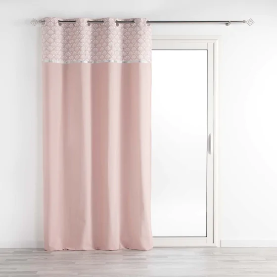 Rideau tamisant en coton 140 x 240 cm Artchic Rose