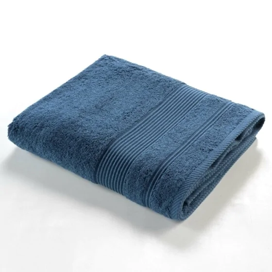 Drap de bain 90 x 150 cm eponge unie tendresse Saphir