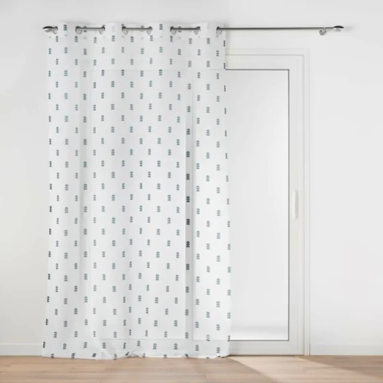 Panneau a oeillets 140 x 240 cm voile sable imprime geokid Petrole