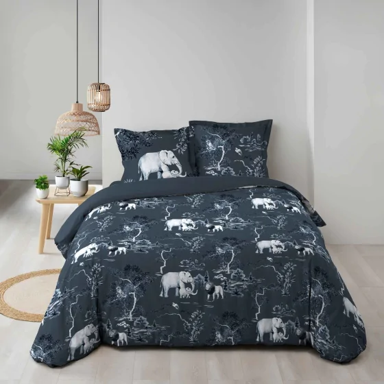 Housse de couette 240 x 220 cm + 2 taies 100% coton Zambi