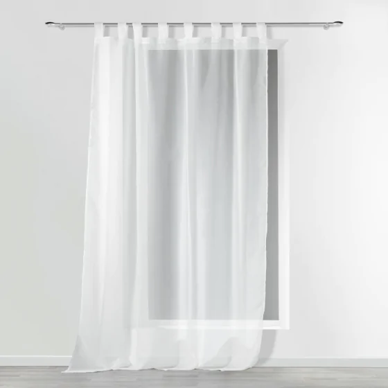 Panneau a passants 140 x 240 cm voile uni voiline Blanc