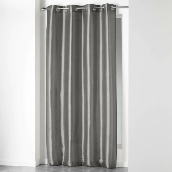 Rideau a oeillets 140 x 240 cm shantung uni shana Perle