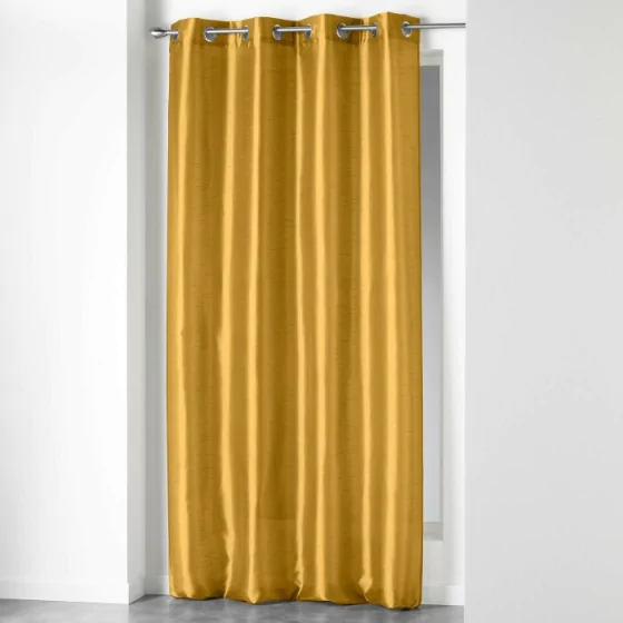 Rideau a oeillets 140 x 240 cm shantung uni shana Moutarde