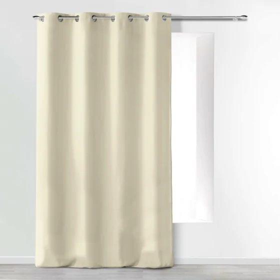Rideau a oeillets 140 x 260 cm microfibre unie absolu Naturel