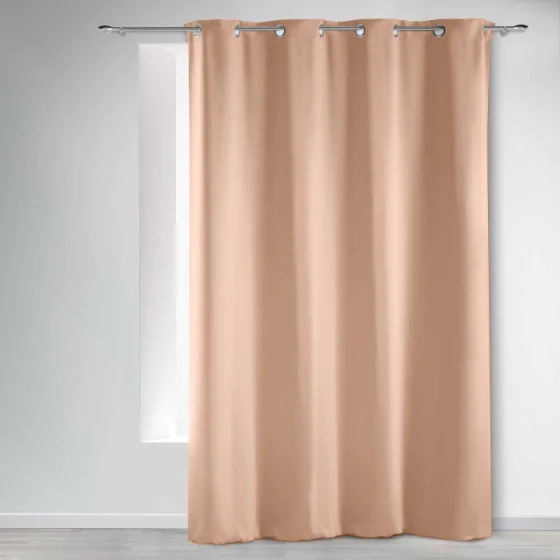 Rideau Occultant Grande Hauteur 135 x 280 cm – Rose nude – 