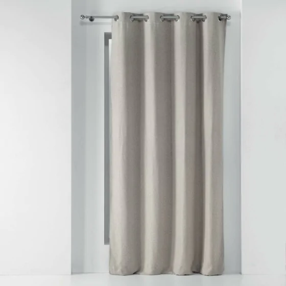Rideau a oeillets 135 x 240 cm occultant chambray uni chinea Lin