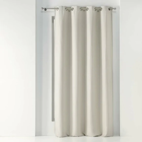 Rideau a oeillets 135 x 240 cm occultant tisse tramina Naturel
