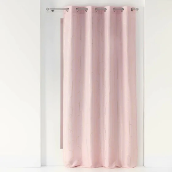 Rideaux a oeillets 140 x 260 cm domea Rose/or