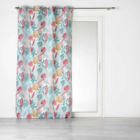 Rideau a oeillets 140 x 260 cm polyester imprime jacala Blanc