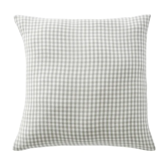 Taie d'oreiller carrée 60x60 cm en gaze de coton tissée – Modèle Vickie eucalyptus