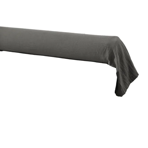 Taie de traversin en double gaze de coton – 85 x 185 cm – Gaîa Granit