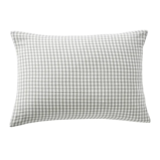 Taie d'oreiller carrée 50 x 70 cm en gaze de coton tissée – Vickie Eucalyptus