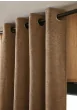 Lot de 2 Rideaux Ultra Occultants Doublés Polaire – Bjorn Camel – 140 x 180 cm