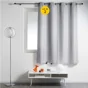 Lot de 2 rideaux spécial petites fenêtres 140 x 180 cm Essentiel Gris