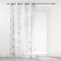 Voilage a oeillets 140 x 240 cm voile sable imprime metallise oliane