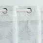 Voilage a oeillets 140 x 240 cm voile tissé appliqué Levita Blanc