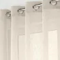 Lot de 2 Voilage à œillets grande largeur 300 x 240 cm voile tissé Carlin Beige