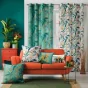 Rideau a oeillets 140 x 260 cm polyester imprime panis Bleu
