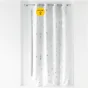 Lot de 2 Rideaux a oeillets 140 x 260 cm polyester métallisé Bloomy Blanc/Argent