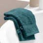 2 gants de toilette 15 x 21 cm eponge unie elegance Bleu