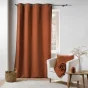 Rideau a oeillets 140 x 240 cm bouclette unie wooly Terracotta