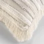 Coussin dehous. compr. franges 60 x 60 cm coton tisse atlas Naturel