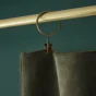 Rideau ajustable + 8 anneaux pince  140 x 270 cm velours de coton César Vert kaki