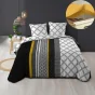 Pack housse de couette 220 x 240 cm Dakota + drap housse 140 x 190 Jaune