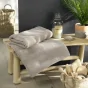 Drap de bain 90 x 150 cm eponge unie tendresse Taupe