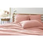 Taie d'oreiller brodée en gaze de coton 50 x 70 cm Gaïa Boho Rose pêche