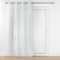 Lot de 2 Voilages art déco a oeillets 140 x 240 cm metallisé Lorea Sauge