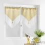 Paire pompon passants 2 x 60 x 160 cm voile double sable duetto Miel/blanc