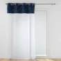 Voilage grande hauteur a oeillets 140 x 280 cm Velours phosphorescent Moonlight Bleu