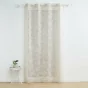 Panneau a oeillets 140 x 240 cm voile tisse applique karla Taupe