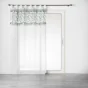 Panneau a passants 140 x 240 cm voile sable+top imprime+pompon milagreen Blanc