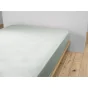 drap housse 160 x 200 cm gaze de coton unie gaïa eucalyptus
