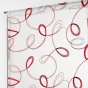 Paire droite passe tringle 2 x 60 x 120 cm voile sable brode hoops Rouge
