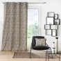 Coussin dehous. pompons 45 x 45 cm polycoton imprime Pandore Noir