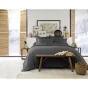 Pack 4 pcs housse de couette 240 x 220 cm  en flanelle de coton Candice Anthracite
