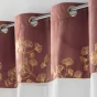 Voilage a œillets 140 x 240 cm + haut velours velours Mila Rose