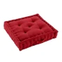 Coussin de sol 50 x 50 x 10 cm coton/polyester recycle grs twily Rouge