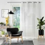 Panneau a oeillets 140 x 240 cm effet lin tisse fils coupes cyrielle Sans