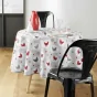 Nappe ronde (0) 180 cm polyester imprime suzette Gris