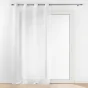 Voilage grande hauteur 140 x 280 cm voile sablé Amani Blanc