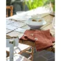 Lot de 3 serviettes gaze de coton 40 x 40 cm gaia terracotta Orange