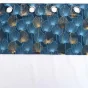 Lot de 2 Voilages 140 x 240 cm voile sablé + haut velours Clairine Bleu