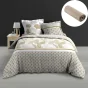 Pack housse de couette 260 x 240 cm  percale 78 fils Melisse + DH 160x200 cm Sable