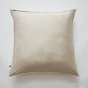 Ensembe drap housse 180 x 200 cm + 2 taies 60 x 60 cm en bambou de satin Salomé Naturel
